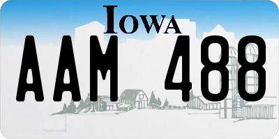 IA license plate AAM488