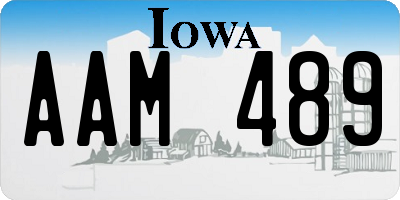 IA license plate AAM489