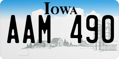 IA license plate AAM490