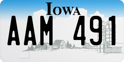 IA license plate AAM491