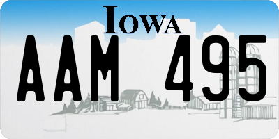 IA license plate AAM495