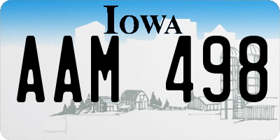 IA license plate AAM498