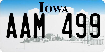 IA license plate AAM499