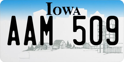 IA license plate AAM509