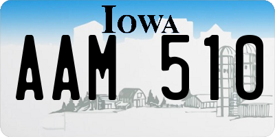 IA license plate AAM510