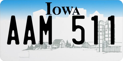 IA license plate AAM511