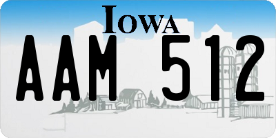 IA license plate AAM512