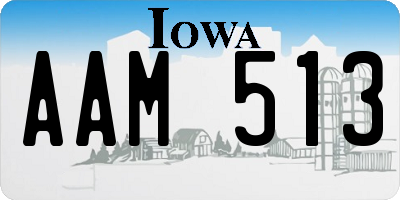 IA license plate AAM513