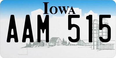 IA license plate AAM515