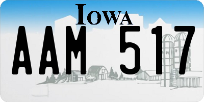 IA license plate AAM517