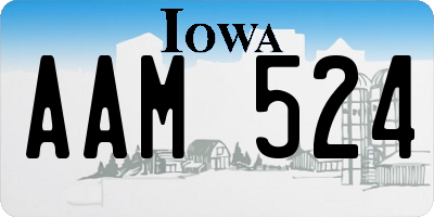 IA license plate AAM524