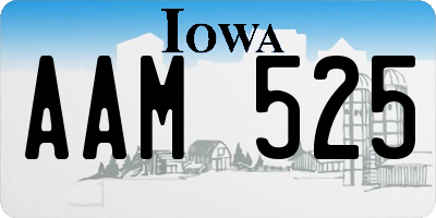 IA license plate AAM525