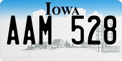 IA license plate AAM528