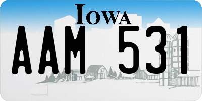 IA license plate AAM531