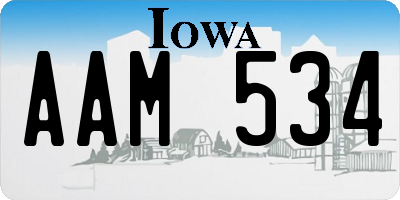 IA license plate AAM534