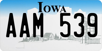 IA license plate AAM539