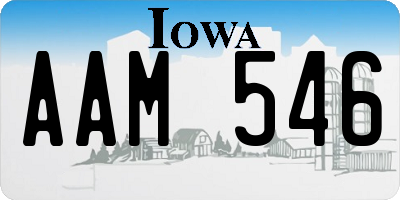 IA license plate AAM546