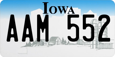 IA license plate AAM552