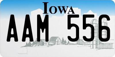 IA license plate AAM556