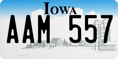 IA license plate AAM557