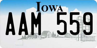 IA license plate AAM559