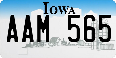 IA license plate AAM565