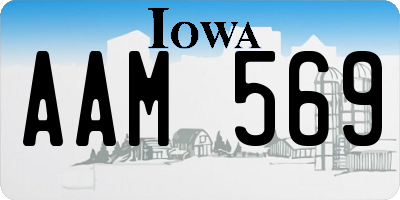 IA license plate AAM569