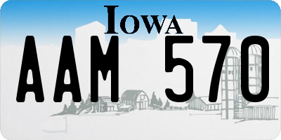 IA license plate AAM570