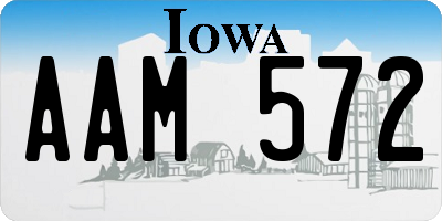 IA license plate AAM572