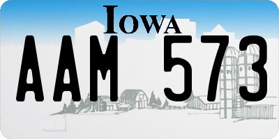 IA license plate AAM573