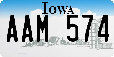 IA license plate AAM574