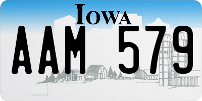 IA license plate AAM579