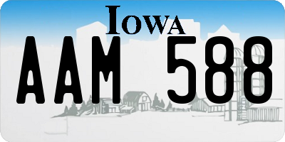 IA license plate AAM588