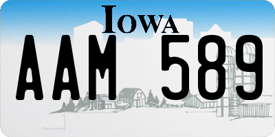 IA license plate AAM589