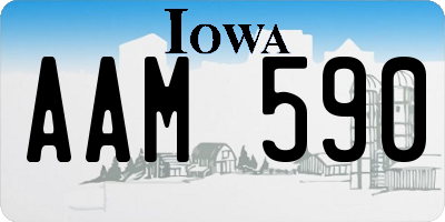 IA license plate AAM590