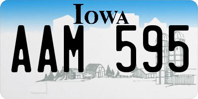 IA license plate AAM595