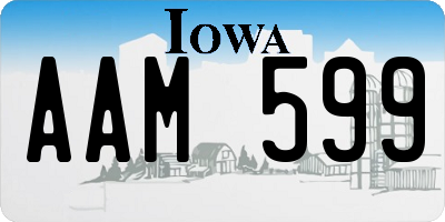 IA license plate AAM599