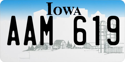 IA license plate AAM619