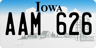 IA license plate AAM626