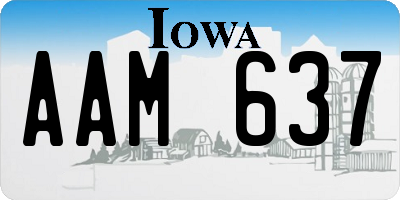 IA license plate AAM637