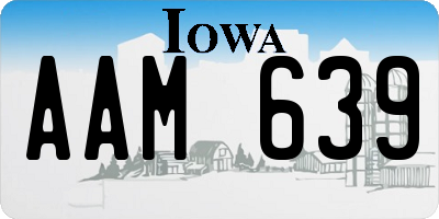 IA license plate AAM639