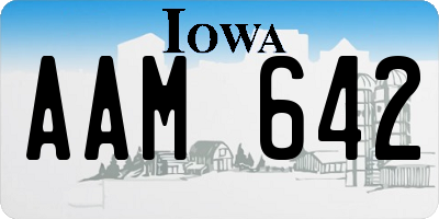 IA license plate AAM642