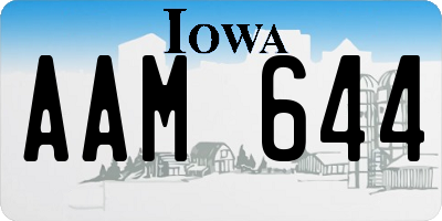 IA license plate AAM644