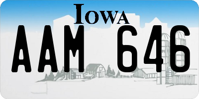 IA license plate AAM646