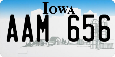 IA license plate AAM656