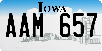 IA license plate AAM657