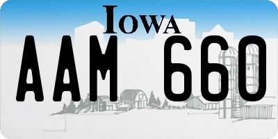 IA license plate AAM660