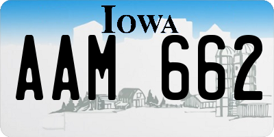 IA license plate AAM662
