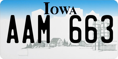 IA license plate AAM663