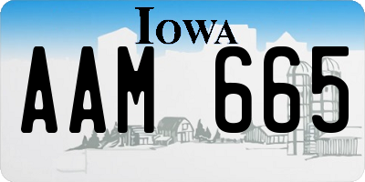 IA license plate AAM665